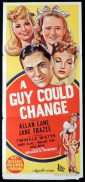 A GUY COULD CHANGE Original Daybill Movie Poster Jane Frazee Allan Lane