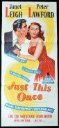 JUST THIS ONCE Original Daybill Movie Poster Peter Lawford Janet Leigh