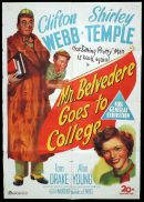 MR BELVEDERE GOES TO COLLEGE Original One sheet Movie Poster SHIRLEY TEMPLE Clifton Webb