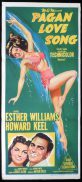 PAGAN LOVE SONG Original Daybill Movie Poster Esther Williams Howard Keel