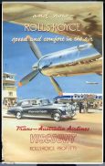 TAA Viscount Rolls Royce Engines Vintage AirlineTravel Poster c.1950s
