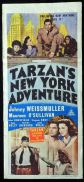 TARZAN'S NEW YORK ADVENTURE 1942 Johnny Weissmuller as Tarzan Daybill Movie poster