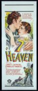 7TH HEAVEN Long Daybill Movie poster Janet Gaynor Charles Farrell 1927 Oscar Winner