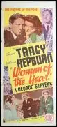 WOMAN OF THE YEAR Original Daybill Movie Poster Katharine Hepburn Spencer Tracy 1942