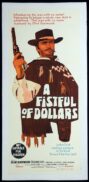 A FISTFUL OF DOLLARS Original Daybill Movie Poster Clint Eastwood