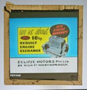 NEW ENGINE Movie Glass Lantern Slide 1950s Maryborough