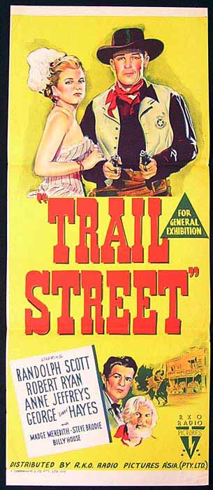 TRAIL STREET Daybill Movie poster 1947 Randolph Scott