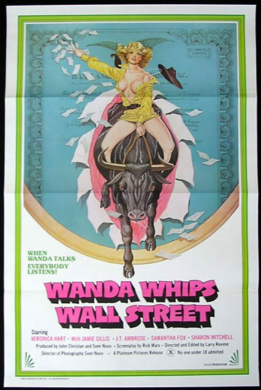 WANDA WHIPS WALL STREET US One sheet Movie poster ’76 Linda Lovemore Sexploitation