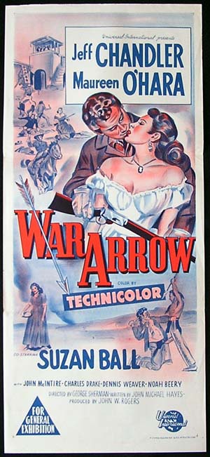 WAR ARROW ’53-Jeff Chandler-Maureen O’Hara poster