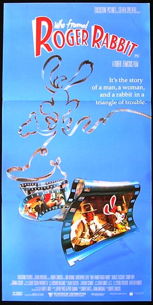 WHO FRAMED ROGER RABBIT Daybill Movie poster Bob Hoskins