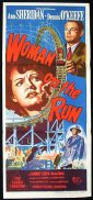 WOMAN ON THE RUN Movie Poster 1949 Ann Sheridan FILM NOIR daybill