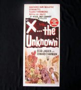 X THE UNKNOWN '56-Sci Fi Dean Jagger HAMMER daybill