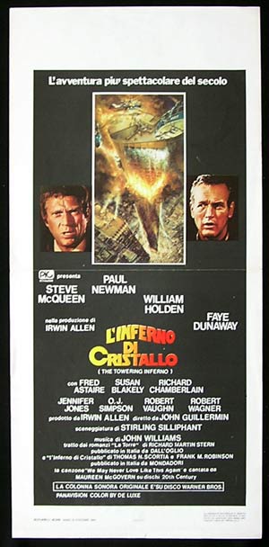 TOWERING INFERNO Original Locandina Movie Poster Steve McQueen Paul Newman