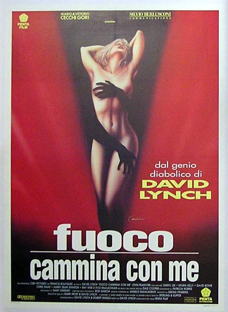 TWIN PEAKS 1992 David Lynch ITALIAN Linen backed BEST ART Movie poster