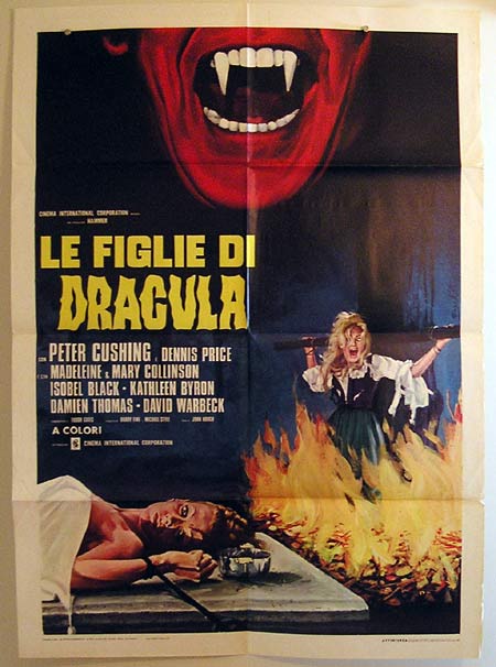 TWINS OF DRACULA ’71-Rare HAMMER Italian poster