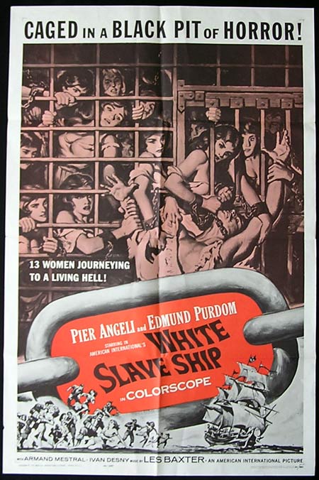 WHITE SLAVE SHIP ’62-Purdom SLAVE TRADE poster