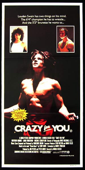 VISION QUEST aka CRAZY FOR YOU 1985 Matthew Modine Wrestling daybill Movie poster