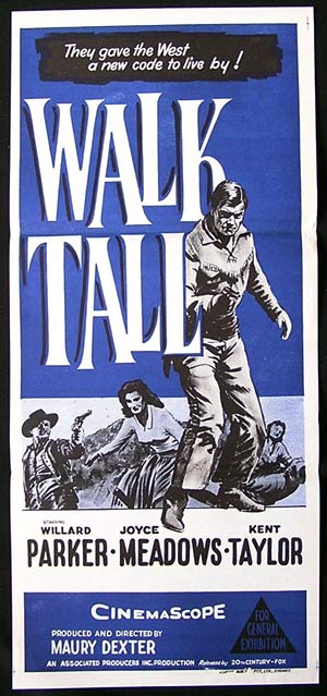 WALK TALL ’60-Willard Parker-Meadows daybill poster