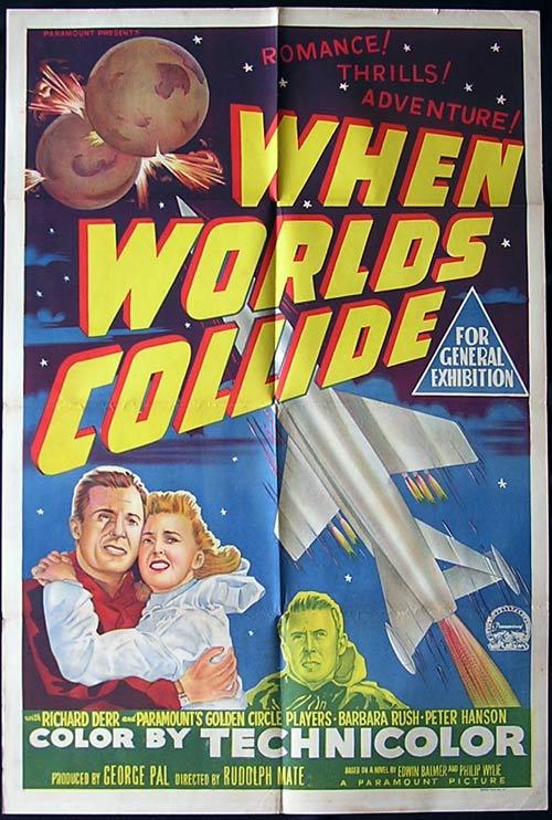 WHEN WORLDS COLLIDE ’52-Very Rare Australian One Sheet poster