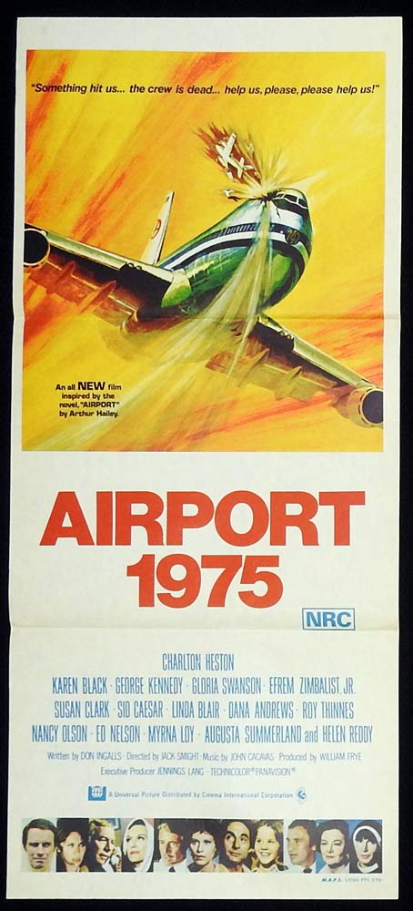AIRPORT 1975 Original Daybill Movie Poster Chalrton Heston