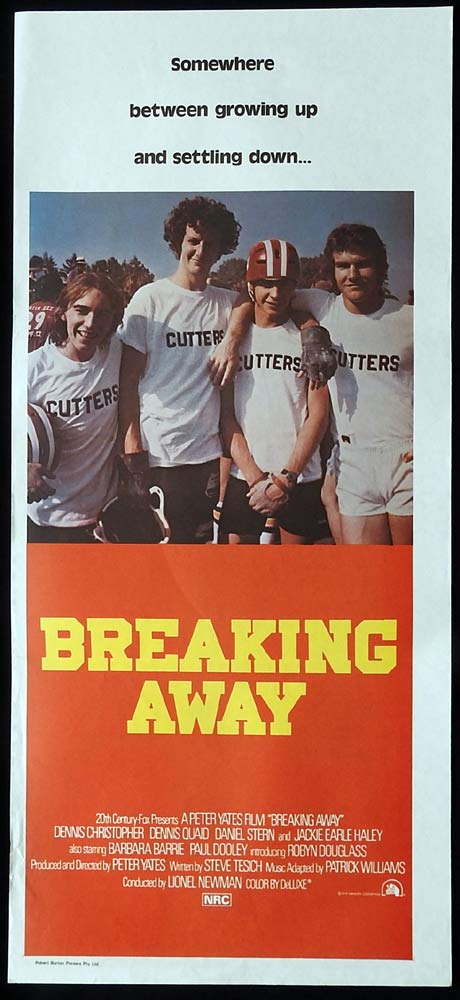 BREAKING AWAY daybill Movie poster Dennis Quaid Cycling