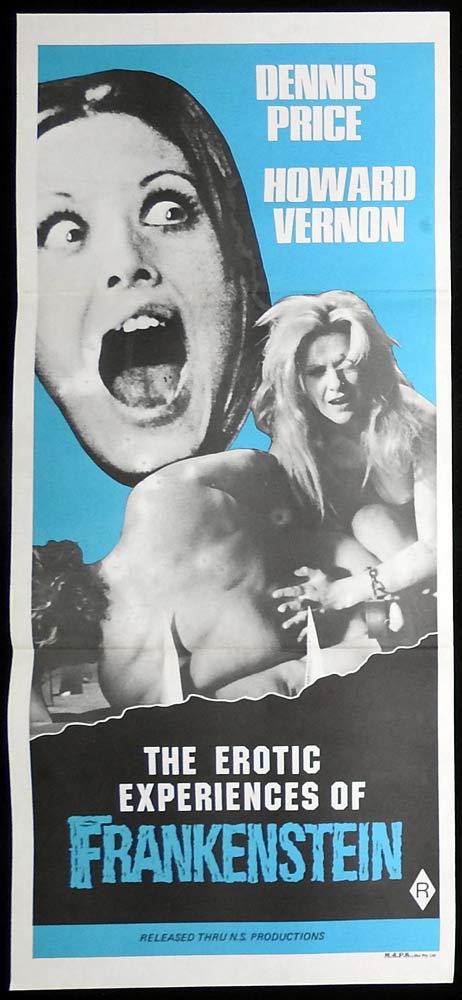 THE EROTIC ADVENTURES OF FRANKENSTEIN Original daybill Movie Poster