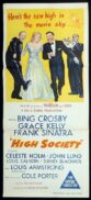 HIGH SOCIETY Daybill Movie poster Louis Armstrong Bing Crosby Cole Porter