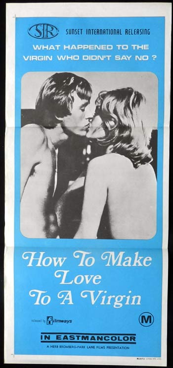 HOW TO MAKE LOVE TO A VIRGIN Original Daybill Movie poster Sexploitation