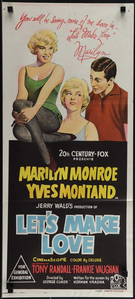 LET’S MAKE LOVE Original Daybill Movie Poster Marilyn Monroe