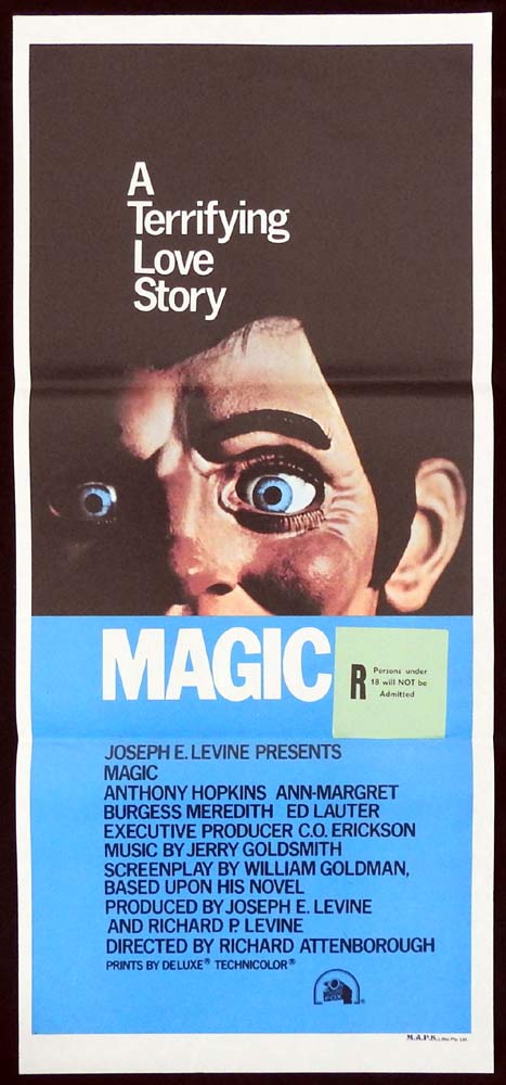 MAGIC daybill Movie poster Anthony Hopkins Ventriloquist