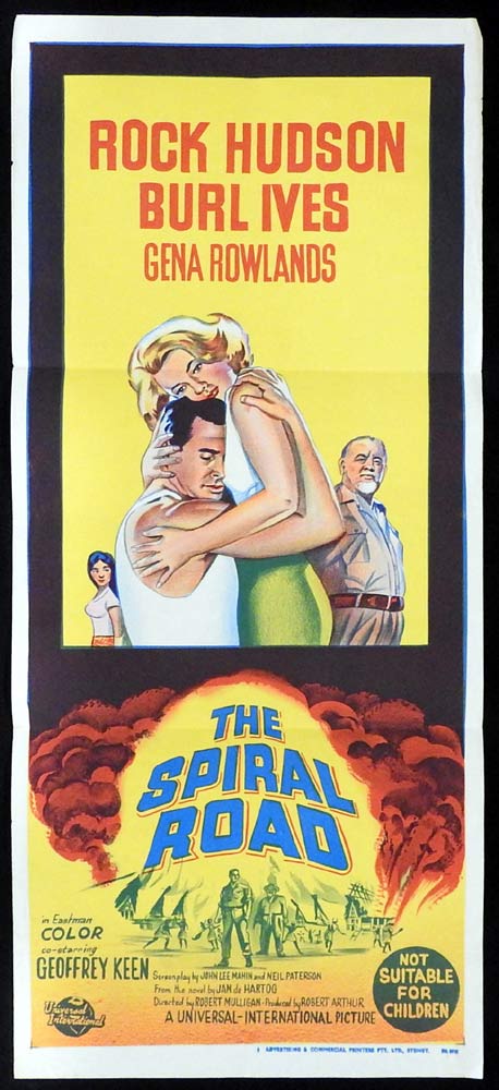 THE SPIRAL ROAD 1962 Rock Hudson Burl Ives Daybill Movie Poster