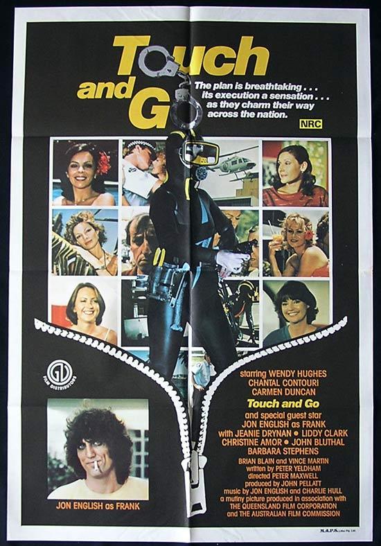 TOUCH AND GO ’80 Wendy Hughes One sheet SKIN DIVING SCUBA poster