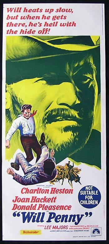 WILL PENNY ’68 Charlton Heston daybill movie poster