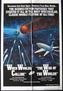 WHEN WORLDS COLLIDE and WAR OF THE WORLDS '77 Combo SCI FI US one sheet poster