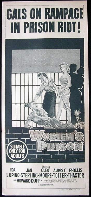 WOMENS PRISON Cleo Moore Daybill Movie poster