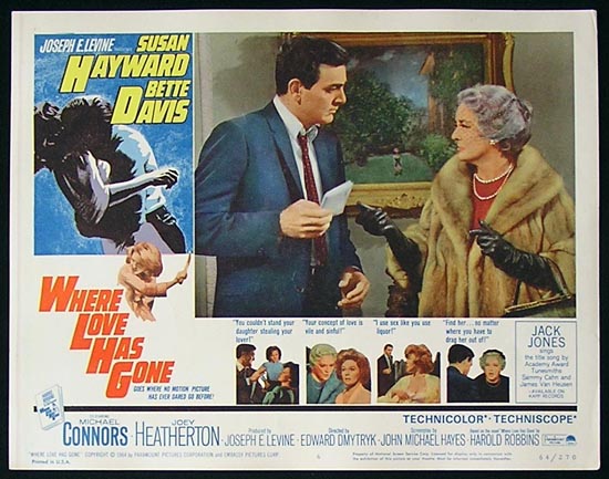 WHERE LOVE HAS GONE ’64 Susan Hayward-Bette Davis Lobby Card #6