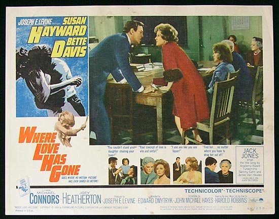 WHERE LOVE HAS GONE ’64 Susan Hayward-Bette Davis Lobby Card #5