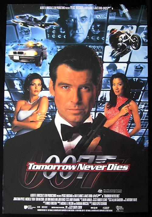 TOMORROW NEVER DIES One sheet Movie Poster DS 1999 James Bond 007