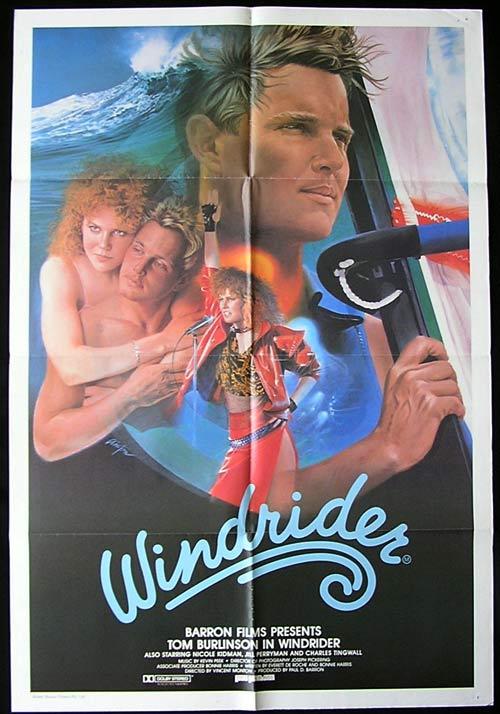 WINDRIDER 1986 Nicole Kidman Tom Burlinson WINDSURFING 1sht poster