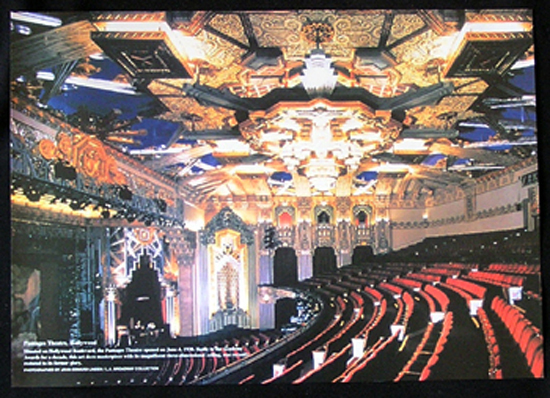 USA CINEMA POSTER Pantages Theatre Hollywood California