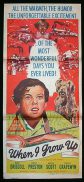 WHEN I GROW UP Movie Poster 1951 Bobby Driscoll CIRCUS Australian Daybill