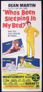 WHOS BEEN SLEEPING IN MY BED Movie Poster 1951 Dean Martin Australian Daybill