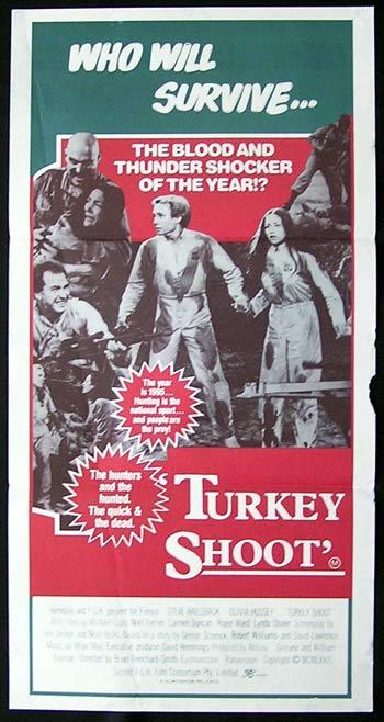 TURKEY SHOOT Movie poster 1982 Ozploitation RARE Daybill