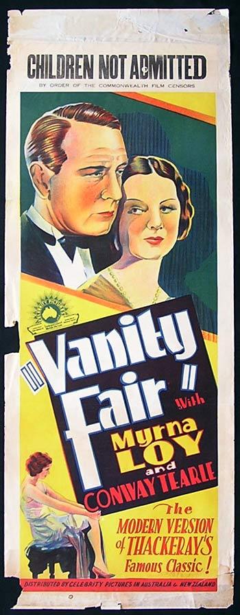 VANITY FAIR Long Daybill Movie Poster 1932 Myrna Loy