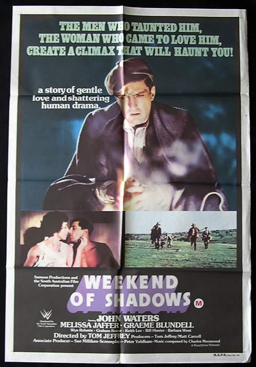 WEEKEND OF SHADOWS Movie poster 1978 John Waters Australian One sheet