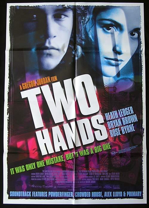 TWO HANDS Movie Poster 1999 Heath Ledger Australian one sheet