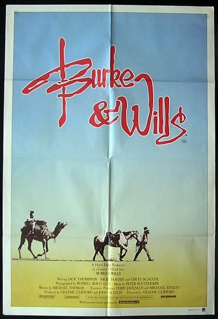 BURKE AND WILLS 1985 Jack Thompson Scaachi ONE SHEET Movie poster