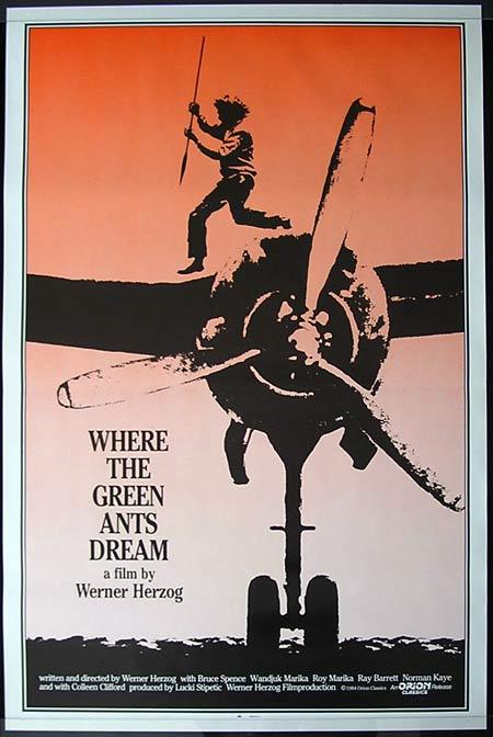 WHERE THE GREEN ANTS DREAM Ray Barrett Bruce Spence Rare US One Sheet Movie Poster