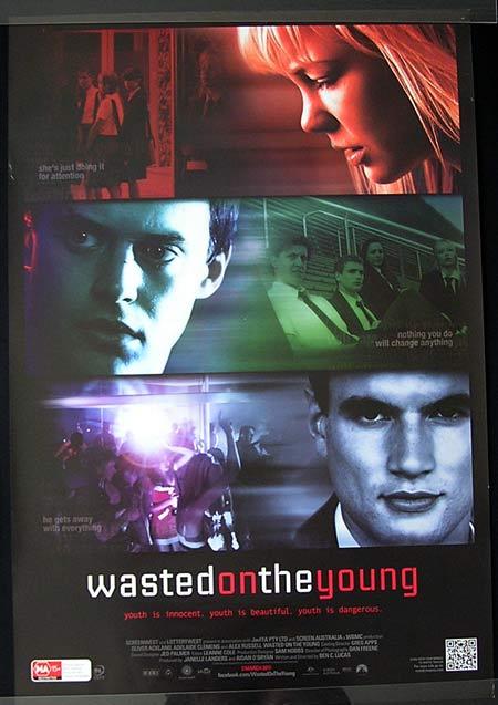 WASTED ON THE YOUNG 2010 Australian Cinema RARE One Sheet Movie Poster