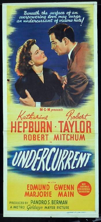 UNDERCURRENT Daybill Movie poster 1946 Katharine Hepburn Film Noir